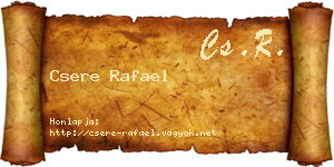 Csere Rafael névjegykártya